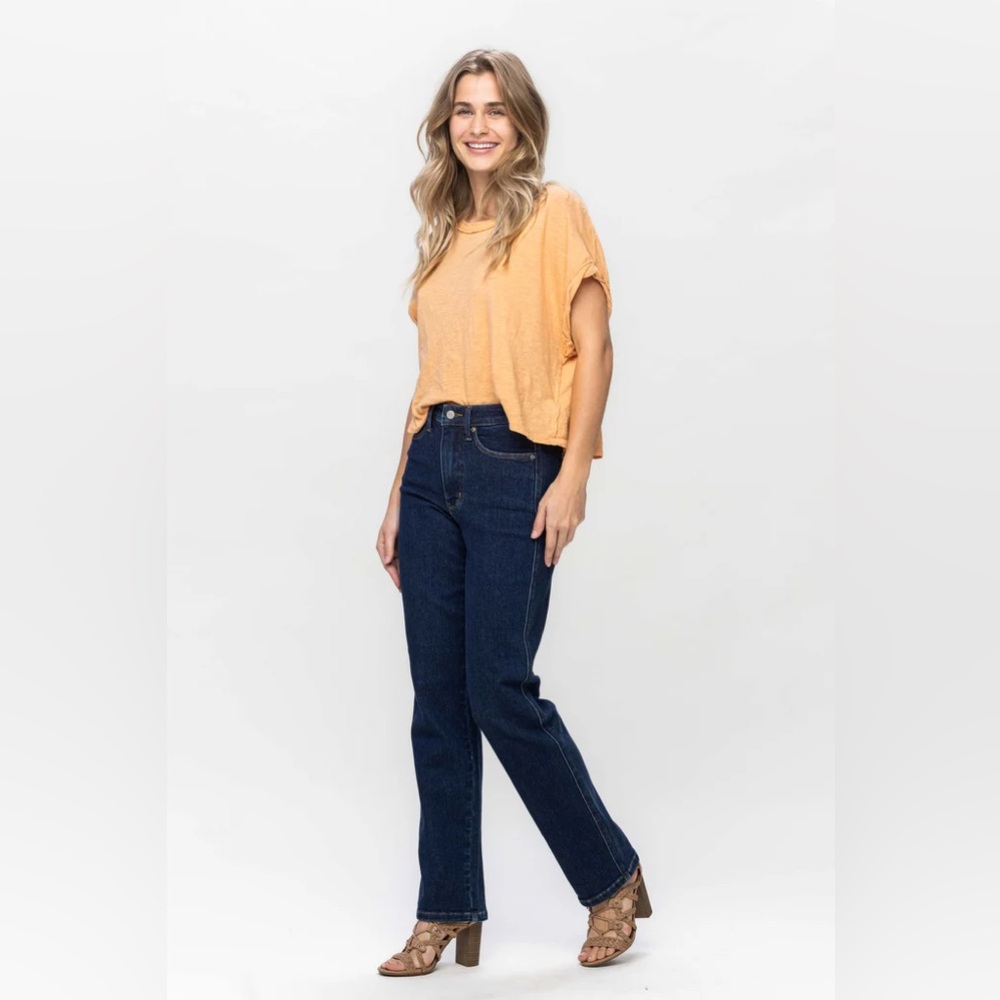 NWT Judy blue high rise Straight dark wash denim jeans 16W